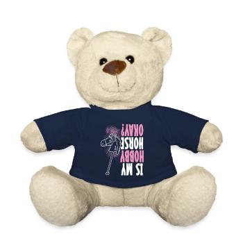Hobby Horsing Hobby Horse Horse Horse Riding - Teddy Bear - french navy - Front
