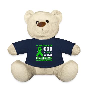 Durch die Gnade Gottes bin ich ein Überlebender Green Ribbon - Teddy - French Navy - Vorne