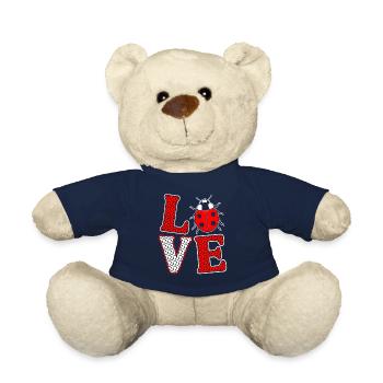 Love Funny Ladybug Entomology Coccinellidae - Teddy Bear - french navy - Front