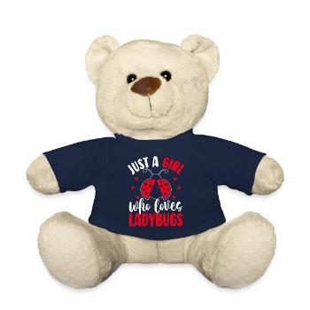 Just A Girl Who Loves Ladybugs Funny Insect Bugs - Teddy Bear - french navy - Front