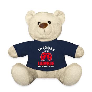 Funny Ladybug Coccinellidae Small Beetles - Teddy Bear - french navy - Front