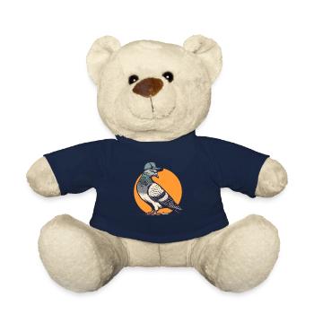 Colombe cool avec casquette de baseball dans le style de la rue - Nounours - bleu marine - Devant