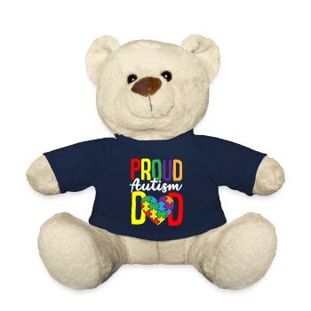 Autism Jigsaw Puzzle - Proud Autism Father - Teddy Bear - french navy - Front