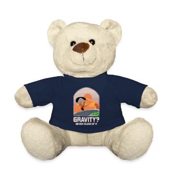 Mème hilarant de gravité de paramoteur - Nounours - bleu marine - Devant