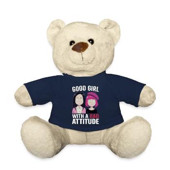 Une bonne fille avec une mauvaise attitude - Nounours - bleu marine - Devant