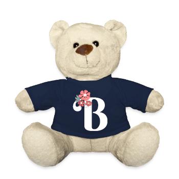 Buchstabe b Minimalistische Blumen - Teddy - French Navy - Vorne
