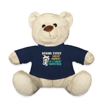 Puppetry Puppeteer Puppet Puppets - Teddy Bear - french navy - Front
