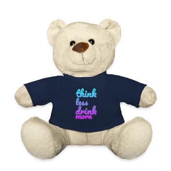 Trinken Abschalten Spruch - Teddy - French Navy - Vorne