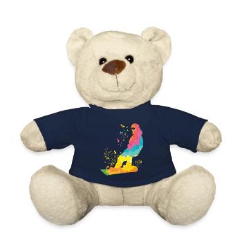 Snowboarder Snowboarding Snowboard - Teddy Bear - french navy - Front
