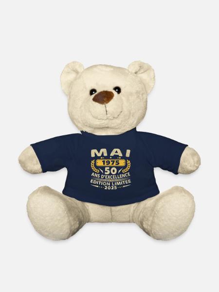 50 Jahre Vintage Mai 1975 Geburtstagsgeschenk - Teddy - French Navy