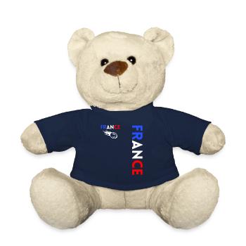 Rugby Player Fan Rugby Supporter Rugby France - Teddy Bear - french navy - Front
