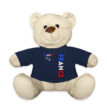 Rugby Player Fan Rugby Supporter Rugby France - Teddy Bear - french navy - Front