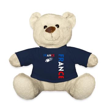 Rugby Player Fan Rugby Supporter Rugby France - Teddy Bear - french navy - Front