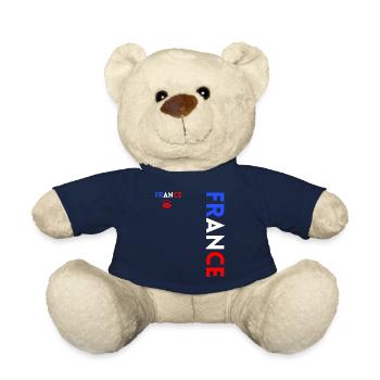 Rugby Player Fan Rugby Supporter Rugby France - Teddy Bear - french navy - Front