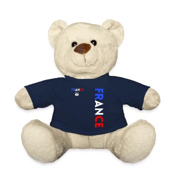 Rugby Player Fan Rugby Supporter Rugby France - Teddy Bear - french navy - Front