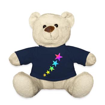 Étoiles colorées aux couleurs de l’arc-en-ciel - Nounours - bleu marine - Devant