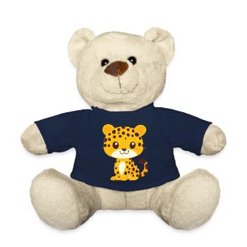 Petit léopard - Nounours - bleu marine - Devant