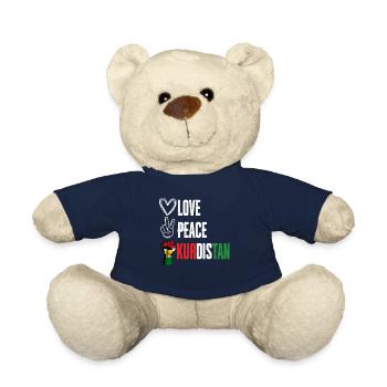 Kurdes Kurdes Amour de la Paix Kurdistan - Nounours - bleu marine - Devant