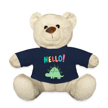 Hello Dino - Süßes Dinosauriermotiv - Kinder - Teddy - French Navy - Vorne