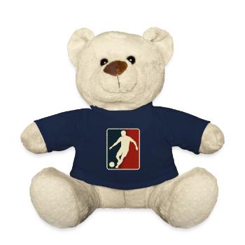 Fußball Silhouette Retro Look - Teddy - French Navy - Vorne