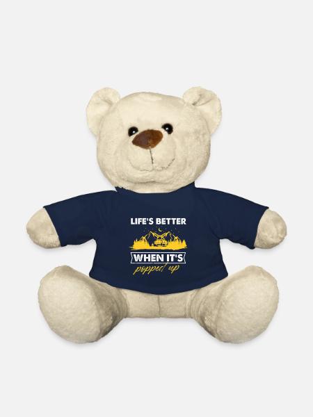 Life's Better When It's Popped Up caravanning - Teddy Bear - french navy