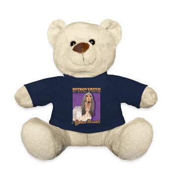Cadeau pour le propriétaire d’un lévrier afghan - Nounours - bleu marine - Devant