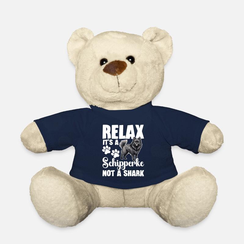 Relax it, it's a Schipperke, not a shark - Teddy Bear - french navy