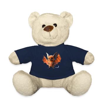 Fledermaus Flughund Vampir Bat Süße Fledemäuse - Teddy - French Navy - Vorne