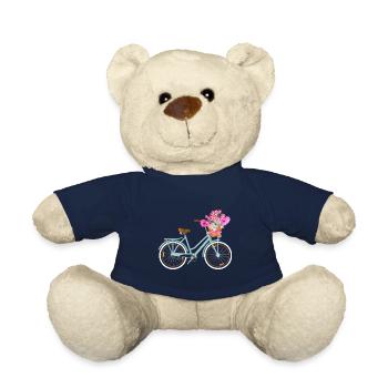 Floral Flowers Women's Wheel Bicycle Women - Teddy Bear - french navy - Front