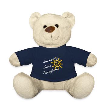 Soleil d’été pieds nus sur la plage Vacances - Nounours - bleu marine - Devant