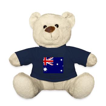 Drapeau de l’Australie sous le drapeau australien - Nounours - bleu marine - Devant