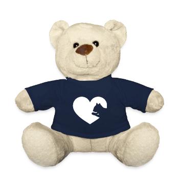 Forest Animal Cute Rodent Cool Squirrel Heart - Teddy - French Navy - Vorne