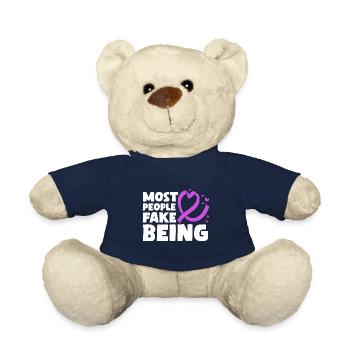 Most people fake being Fibromyalgia - Teddy Bear - french navy - Front