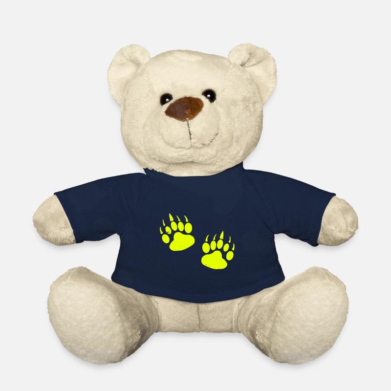 Paws paw print predator paws paw feet - Teddy Bear - french navy