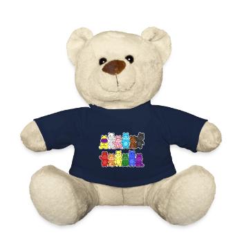 Pride Progress Flagge Nilpferde Gleichberechtigung - Teddy - French Navy - Vorne