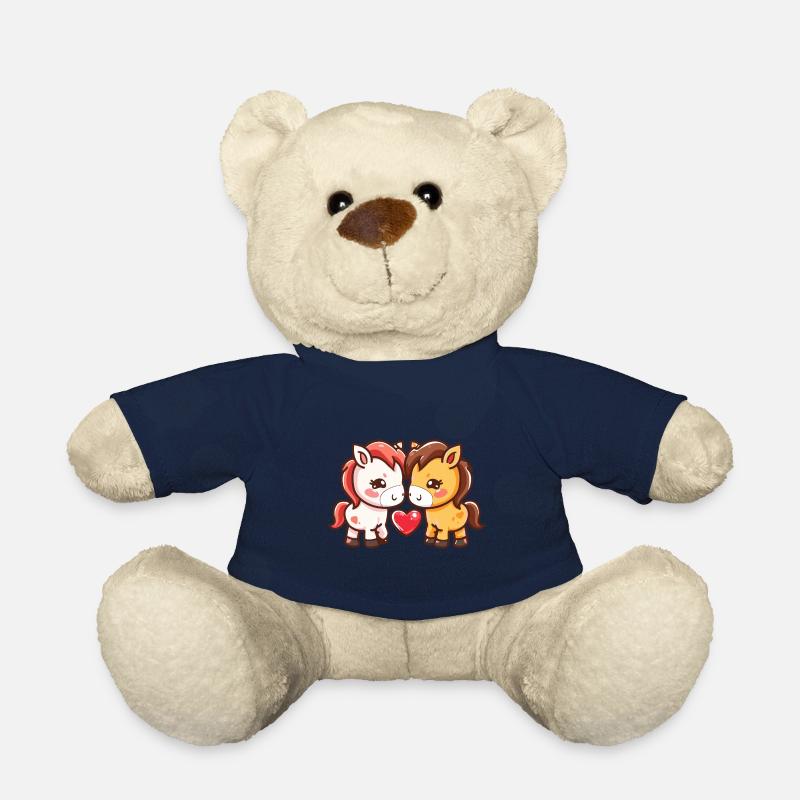 Pferd Paar Liebe Couple Verliebt - Teddy - French Navy
