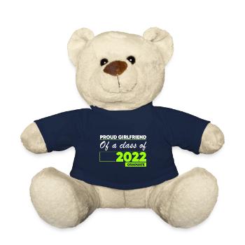 Proud Girlfriend of A Class of 2022 Graduate Gift - Teddy Bear - french navy - Front