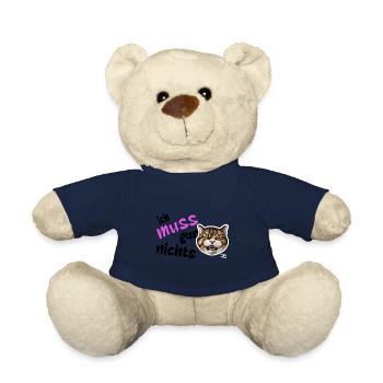 Ich muss gar nichts, lustiges grimmiges Katzen - Teddy - French Navy - Vorne