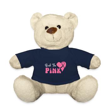 Retour la sensibilisation au cancer du sein rose - Nounours - bleu marine - Devant