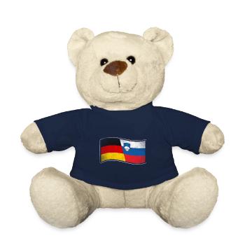 Slowenien Design für stolze Deutsch-Slowenen - Teddy - French Navy - Vorne