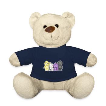 Nichtbinäres Flaggen-Affendesign für stolze Enbys - Teddy - French Navy - Vorne