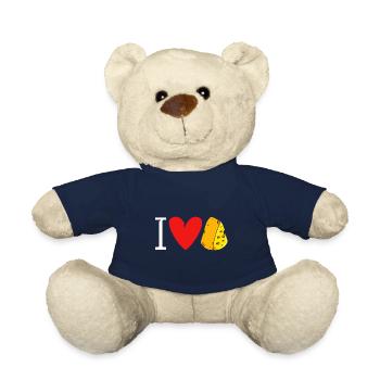 Cheese I Love Cheese - Teddy Bear - french navy - Front