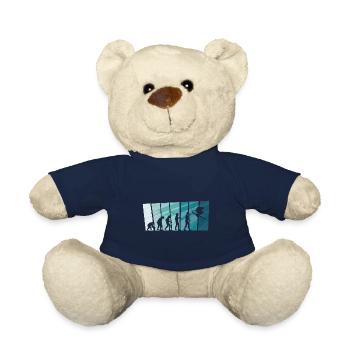 Skiing Evolution Vintag Winter Sport Ski - Teddy - French Navy - Vorne