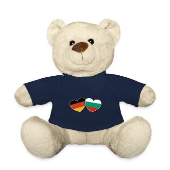 German Bulgarian Friendship - Gift - Teddy Bear - french navy - Front