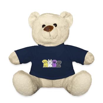 Nichtbinäres Flaggenhund-Design für stolze Enbys - Teddy - French Navy - Vorne