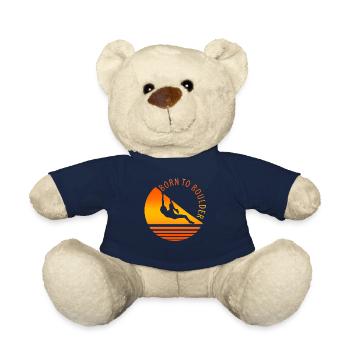 Born To Bouldering Shirt - Teddy Bear - french navy - Front