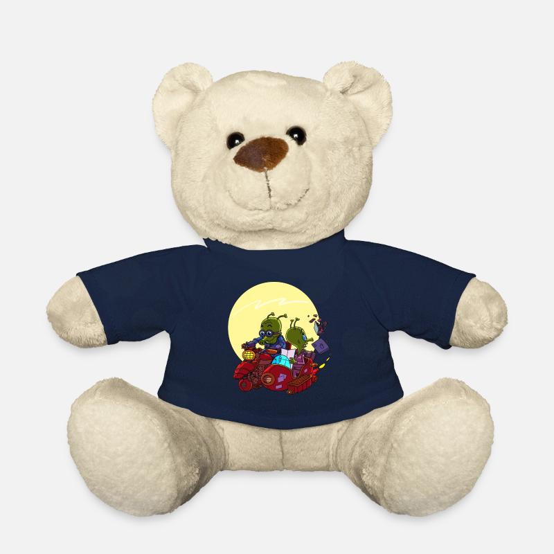 Extraterrestres dans le side-car - Nounours - bleu marine