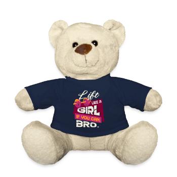 Haltérophilie femme fille fille cadeau de remise en forme - Nounours - bleu marine - Devant
