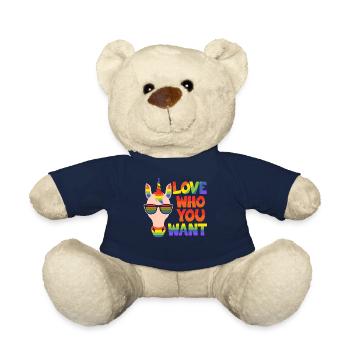 Schwul-Lesbisch LGBT Gemeinschaft Einhorn - Teddy - French Navy - Vorne