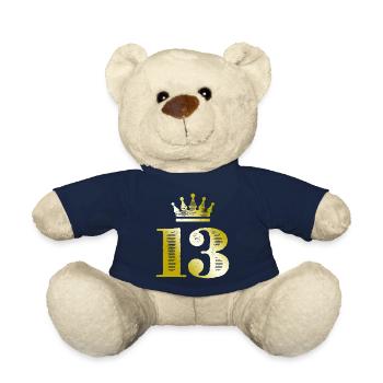 13 Chiffre Couronne Or - Nounours - bleu marine - Devant